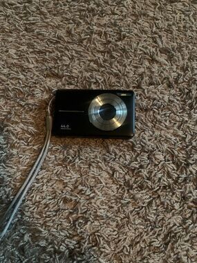 Black Compact Digital Camera - 44.0 MP Portable Point-and-Shoot